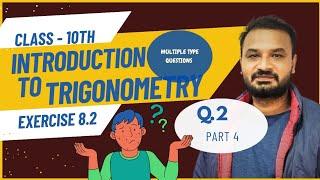 #trigonometryत्रिकोणमिति Trigonometry #class 10th exercise 8.2 Question 2 part 4