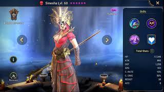 Raid Shadow Legends Hero Showcase Sinesha lv 60