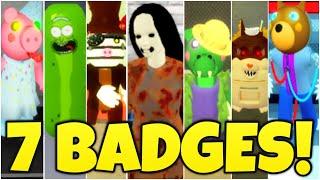 How to get ALL 7 BADGES + MORPHS/SKINS in ACCURATE PIGGY ROLEPLAY (TenuousFlea) - ROBLOX