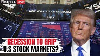 LIVE: US Recession Risk Increases | Stock Markets Tumble | Donald Trump | N18G