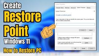 How to Create System Restore Point  Windows 11 | How to Restore Windows 11