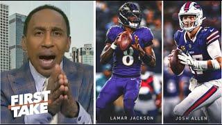 FIRST TAKE | I'm taking Lamar over Josh Allen! - Stephen A. claims Ravens will dethrone Chiefs