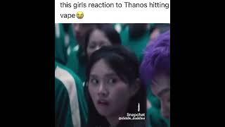 Her reaction to thanos  | #thanos #squidgame #shorts