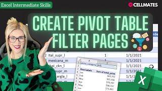 Create Pivot Table Report Filter Pages