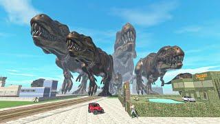 Franklin vs Giant Black Dinasaur Army in Indian Bikes Driving 3D