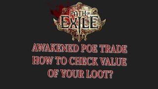 Path of Exile - Awakened POE Trade and How to Check Price of Your Loot?