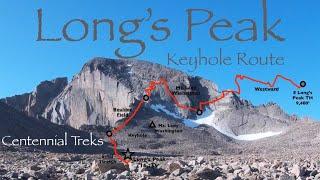 Long's Peak - Full summit climb along the Keyhole route, with maps & route description