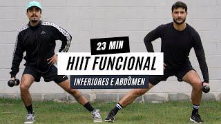 TREINO FUNCIONAL - INFERIORES E ABDÔMEN 23 MIN - musculação em casa