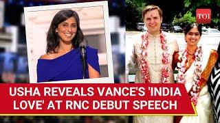 'JD Learned Indian...': Usha Vance Takes Centrestage At Republican Convention | Watch