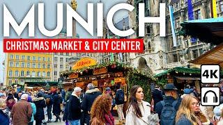 MÜNCHEN, Deutschland  Weihnachtsmärkte & Innenstadt 4K Walking Tour