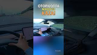 Tesla OTOPİLOTTA NEREDEYSE KAZA Yapacaktı!  #araba #kaza