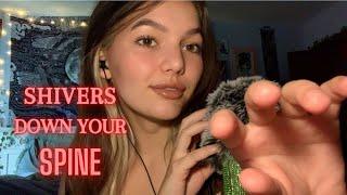 ASMR | Giving You The Shiveries (Bare + Fluffy Mic) Whispers + Hand Movements, Intense Spine Tingles