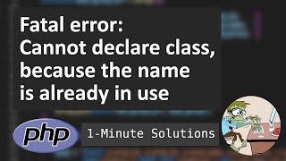 Resolve "Cannot declare class Attribute, because the name is already in use" or similar PHP errors