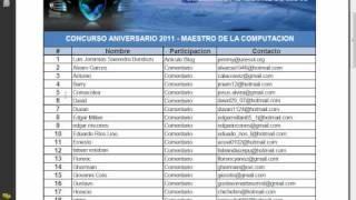 Concurso de Aniversario: Maestro de la Computación 2011.avi