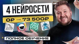 4 ЛЕГКИЕ Нейросети для Работы в 2024 году | ПОЛНОЕ обучение с нуля | БЕЗ ОПЫТА | Удаленная работа