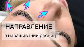 Классическая раскладка НАПРАВЛЕНИЯ ресниц. Как сделать? Видео-урок