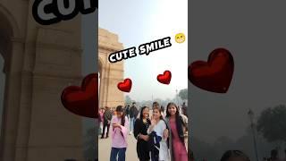 Cute girls reaction video // Cute smile  . #ytshorts #funny #suryavlogs #comedy