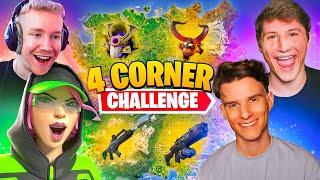 Die 4 CORNER CHALLENGE in Fortnite Chapter 6! 