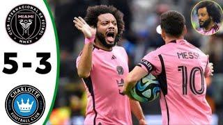 Messi Hattrick in 5 Minutes , Marcelo Debut ️Inter Miami vs Charlotte 5/3 -Highlights & All Goals