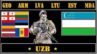 Узбекистан vs Грузия Армения Латвия Литва Эстония Молдова  Армия 2021  Сравнение военной мощ
