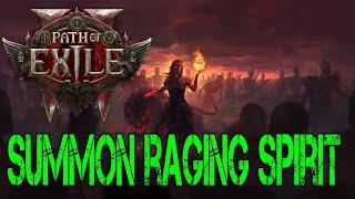 [Early access] Path of Exile 2 infernalist summon raging spirit / Skeletal arsonist [build]