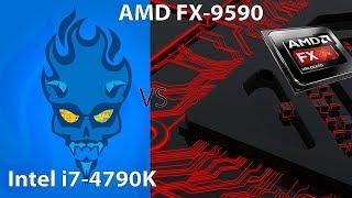 Amd FX-9590 vs Intel I7-4790k Benchmarks and gaming Tests