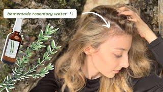  I tested Rosemary Water on my hair for a month ! Does it work ? / tutorial + review