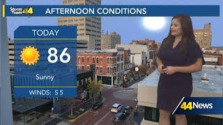 Temperatures heating up with plentiful sunshine