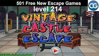 [Walkthrough] 501 Free New Escape Games level 214 - Vintage castle escape - Complete Game