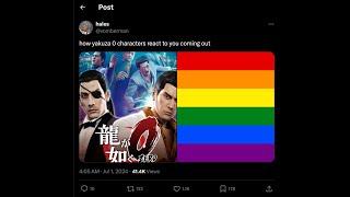 How Yakuza 0 characters react to you coming out