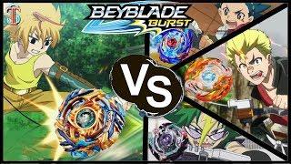 Бейблэйд БИТВА Фафнир Ф3 VS Волтраек В3, Роктавор Р3 и Сетомб С3 | Beyblade Burst Evolution 2 сезон