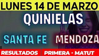 Quinielas Primera y matutina de Santa fé y Mendoza, Lunes 14 de Marzo