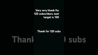 Thank for 120 subs