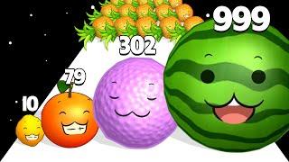 WATERMELON RUN 3D - Level Up Fruit, ASMR Gameplay (Max Level)