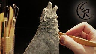 Sculpting "howling Wolf" ►► Timelapse