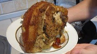 Рулька свиная запеченная, вкусная. Домашняя кухня.
