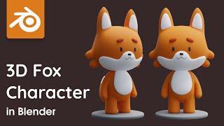 3D Fox Character Modeling | Blender Tutorial for Beginners [RealTime]