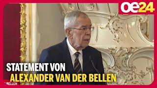 Statement vom Bundespräsidenten | Regierung bietet Van der Bellen Rücktritt an