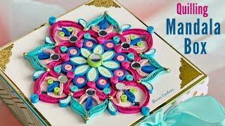 Quilling Mandala Gift Box/ DIY Square Gift Box #video #craft