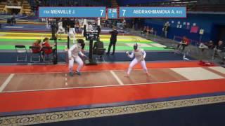 T8. ABDRAKHMANOVA Adelya (RUS) - MIENVILLE Julie (FRA).  Foil women