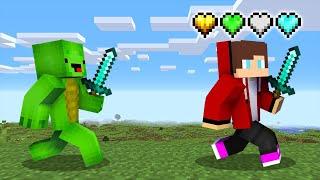 Custom Hearts Speedrunner VS Hunter in Minecraft