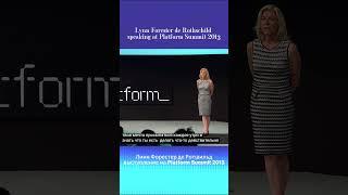 Lynn Forester de Rothschild speaking at Platform Summit 2013 #capitalism  #socialism  #inclusive