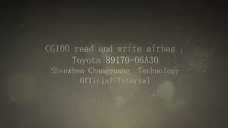 CG100 Prog III Read and Write airbag Toyota 89170 06A30