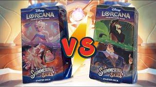 Shimmering Skies Starter Decks Gameplay  Disney Lorcana