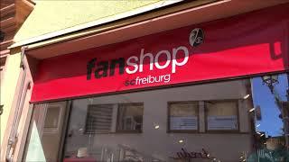 Fußball 1. Bundesliga SC Freiburg Fanshop in der Innenstadt