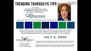 Trending Thursdays Tips: SBA Final Rule for WOSB/EDWOSB