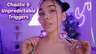 ASMR |  Fast & Aggressive Collarbone Tapping, Body Massaging & Mouth Sounds ️