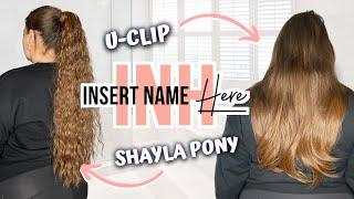 Insert Name Here (INH) Hair Review | U-Clip & Shayla Ponytail | First Impressions & Application