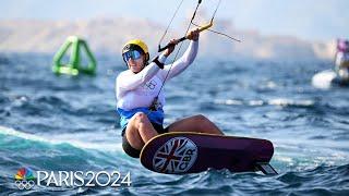 Great Britain's Eleanor Aldridge glides to women's kiteboarding gold | Paris Olympics | NBC Sports