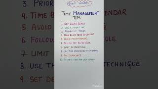 Top 10 Time Management Tips | Productivity Hacks #shorts